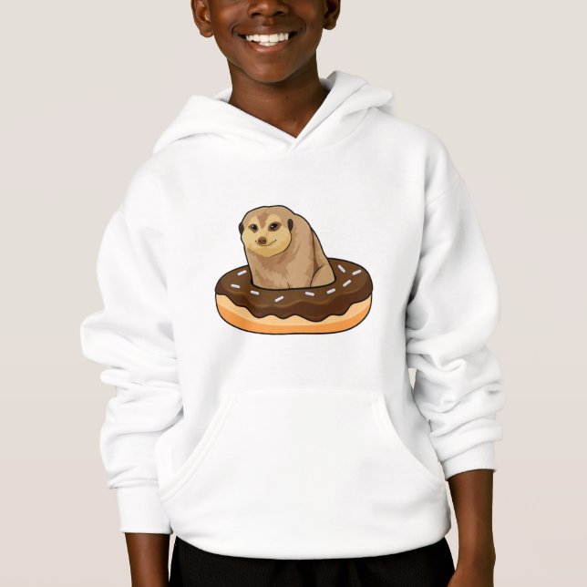 Meerkat with Donut Hoodie (Front)