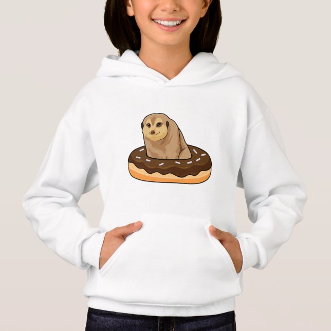 Meerkat with Donut Hoodie (Front)