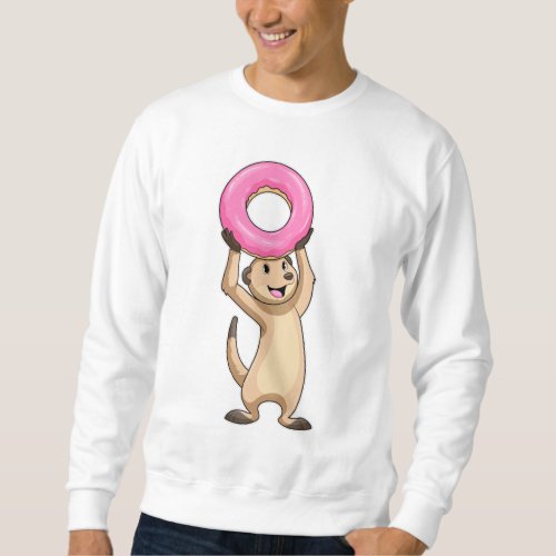 Meerkat with Donut Sweatshirt