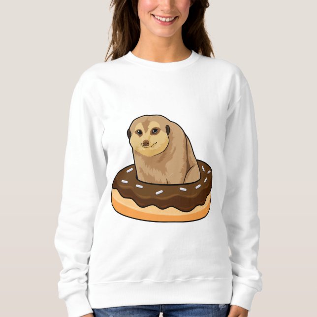 Meerkat with Donut Sweatshirt (Front)