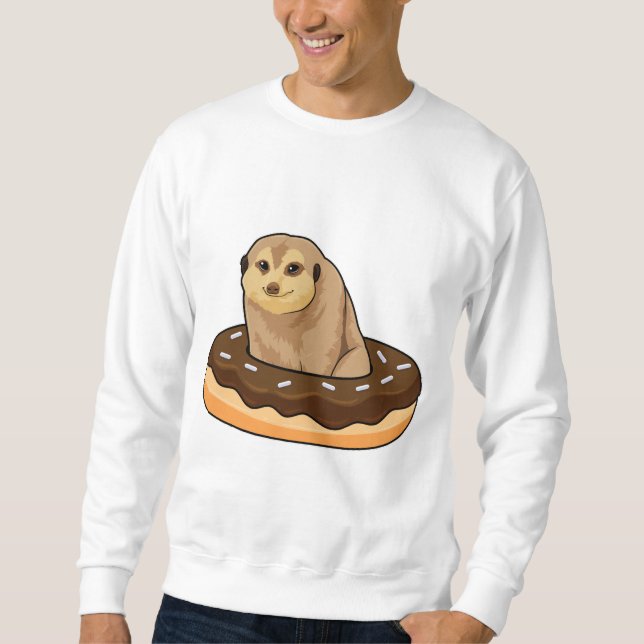 Meerkat with Donut Sweatshirt (Front)