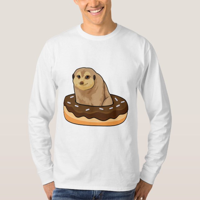 Meerkat with Donut T-Shirt (Front)