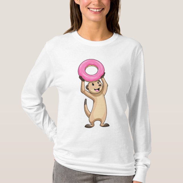Meerkat with Donut T-Shirt (Front)