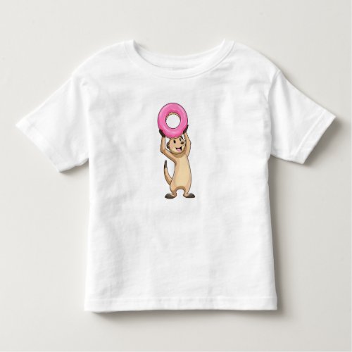 Meerkat with Donut Toddler T_shirt