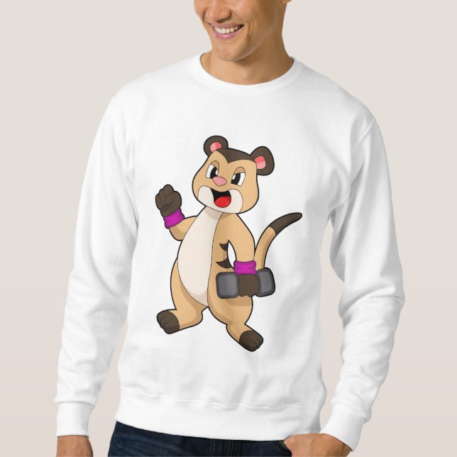 Meerkat with Dumbbell Sweatshirt (Front)