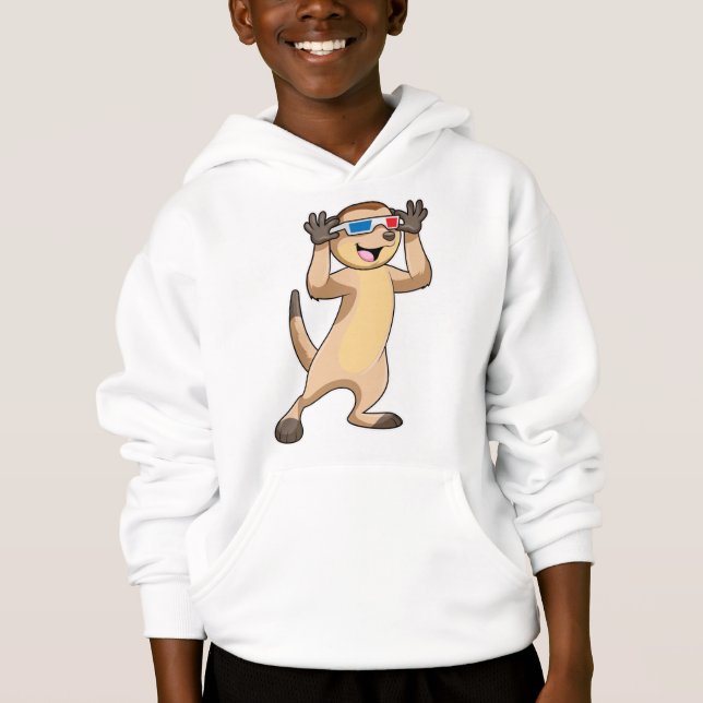 Meerkat with Glasses Hoodie (Front)