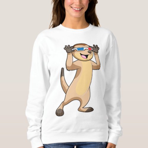 Meerkat with Glasses Sweatshirt