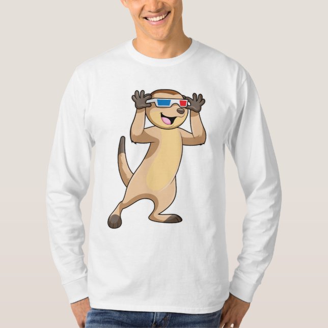 Meerkat with Glasses T-Shirt (Front)