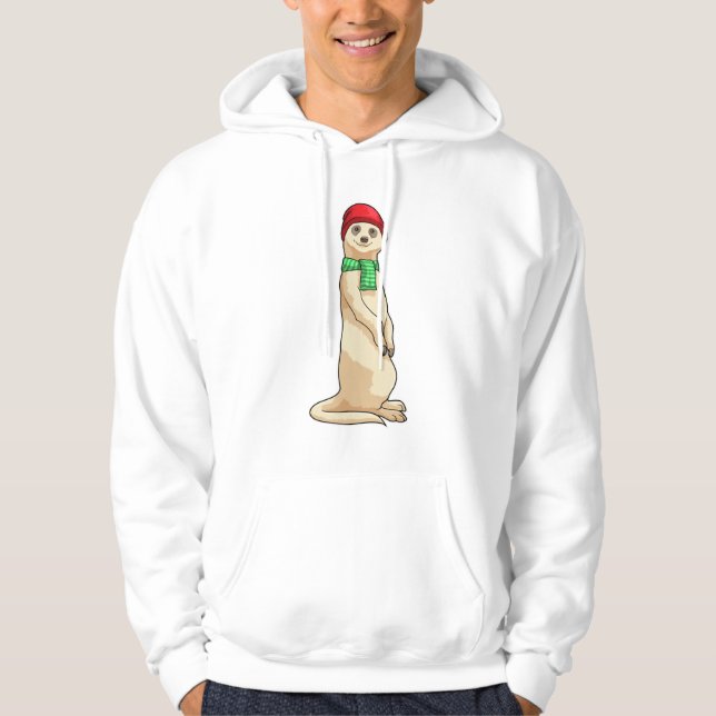 Meerkat with Hat and Scarf Hoodie (Front)