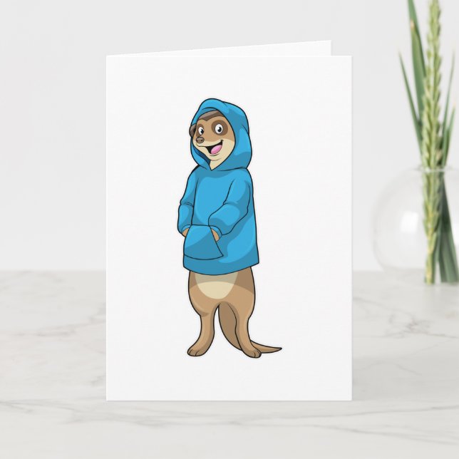 Meerkat with Hoodie Card (Front)