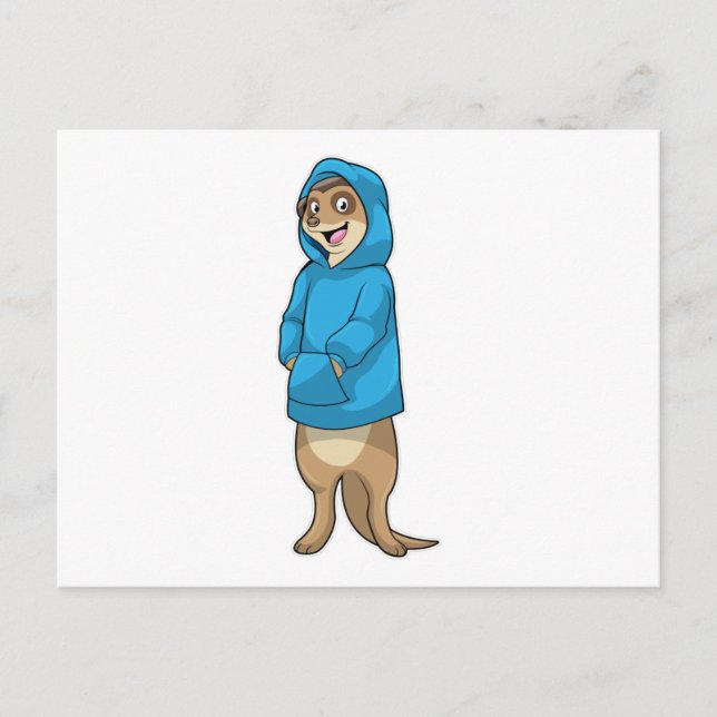 Meerkat with Hoodie Postcard (Front)