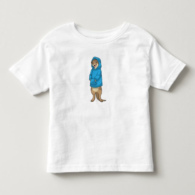 Meerkat with Hoodie Toddler T-shirt (Front)