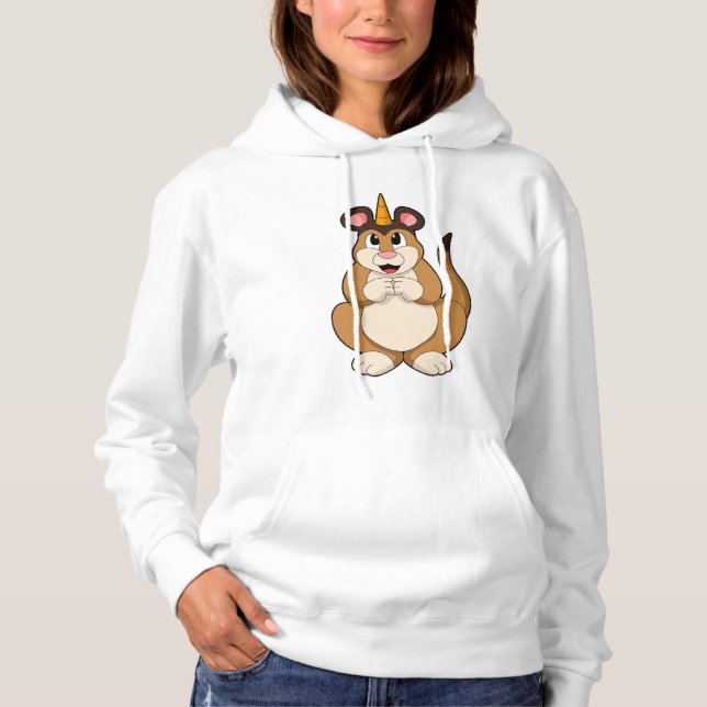 Meerkat with Horn Hoodie (Front)