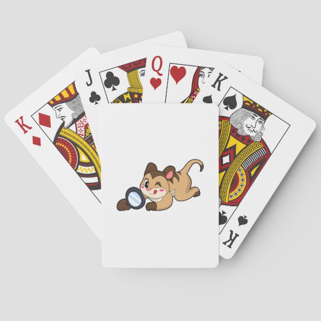 Meerkat with Magnifying glass Poker Cards (Back)