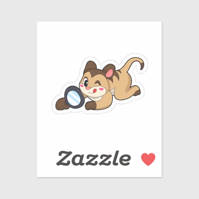 Meerkat with Magnifying glass Sticker (Sheet)