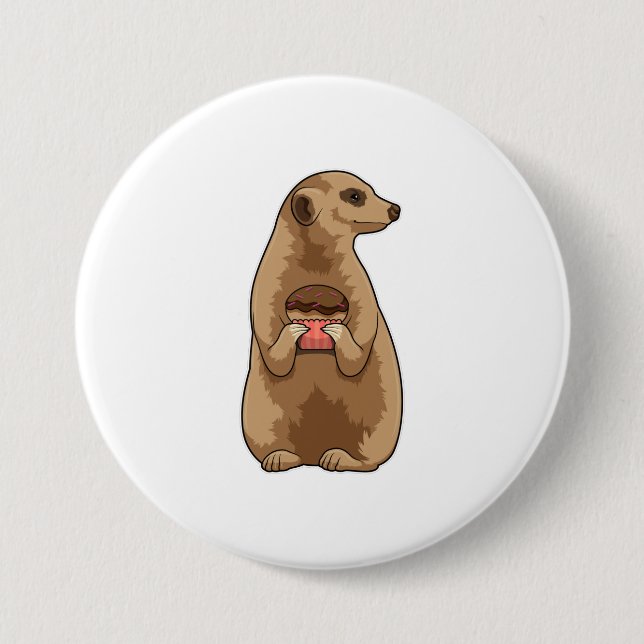 Meerkat with Muffin Button (Front)
