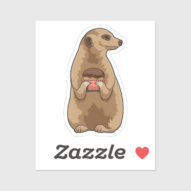 Meerkat with Muffin Sticker (Sheet)