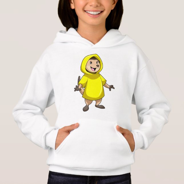 Meerkat with Raincoat Hoodie (Front)