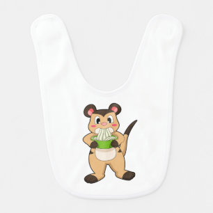 Meerkat with Ramen Baby Bib