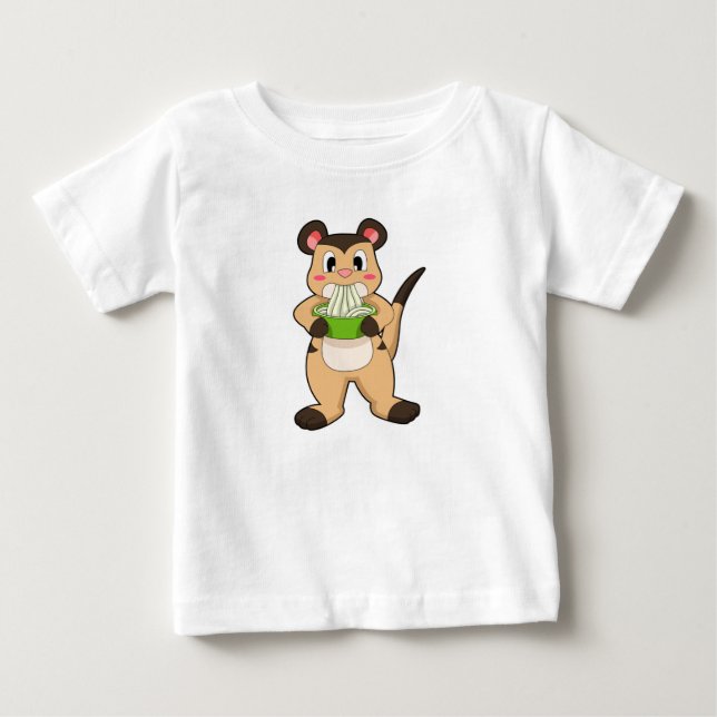 Meerkat with Ramen Baby T-Shirt (Front)