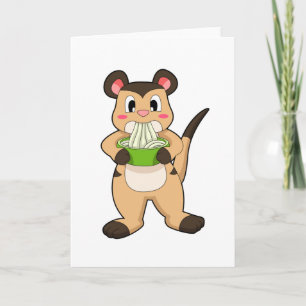 Meerkat with Ramen Card