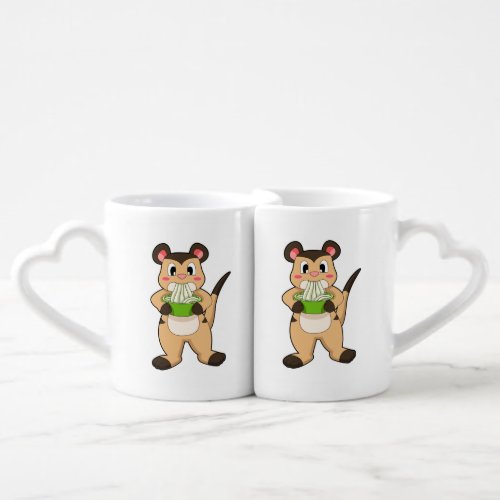 Meerkat with Ramen Coffee Mug Set