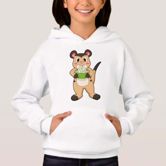 Meerkat with Ramen Hoodie (Front)