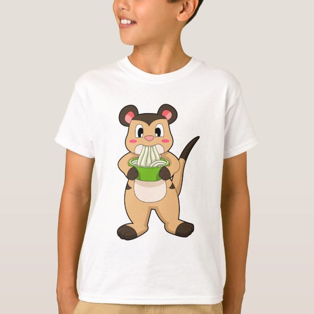 Meerkat with Ramen T-Shirt (Front)