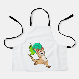 Meerkat with Snail.PNG Apron
