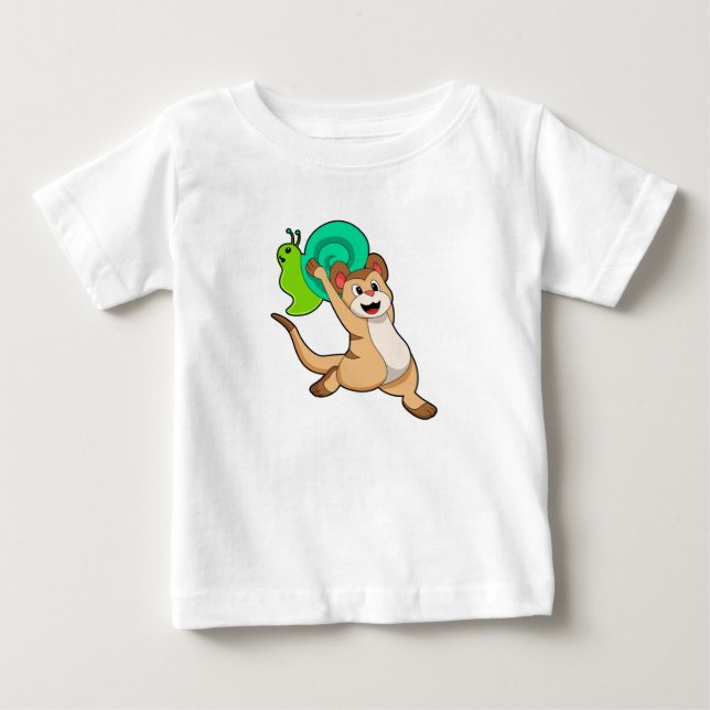 Meerkat with Snail.PNG Baby T-Shirt (Front)