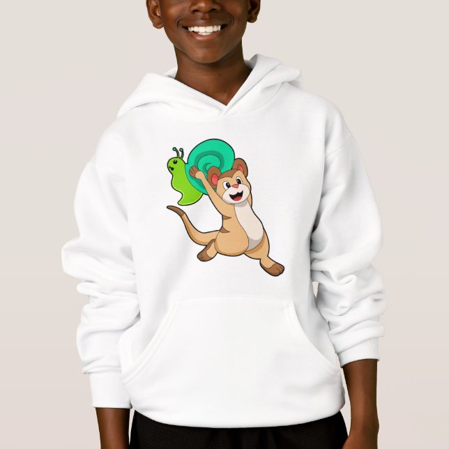 Meerkat with Snail.PNG Hoodie (Front)