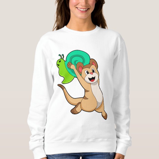 Meerkat with Snail.PNG Sweatshirt (Front)