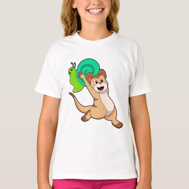 Meerkat with Snail.PNG T-Shirt (Front)