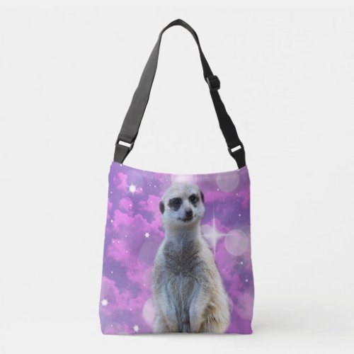 Meerkat With Sparkle Crossbody Bag
