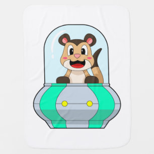 Meerkat with Submarine Baby Blanket