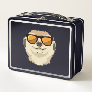 Meerkat with Sunglasses Metal Lunch Box