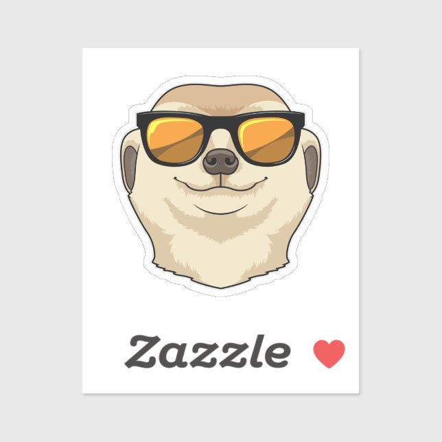 Meerkat with Sunglasses Sticker (Sheet)