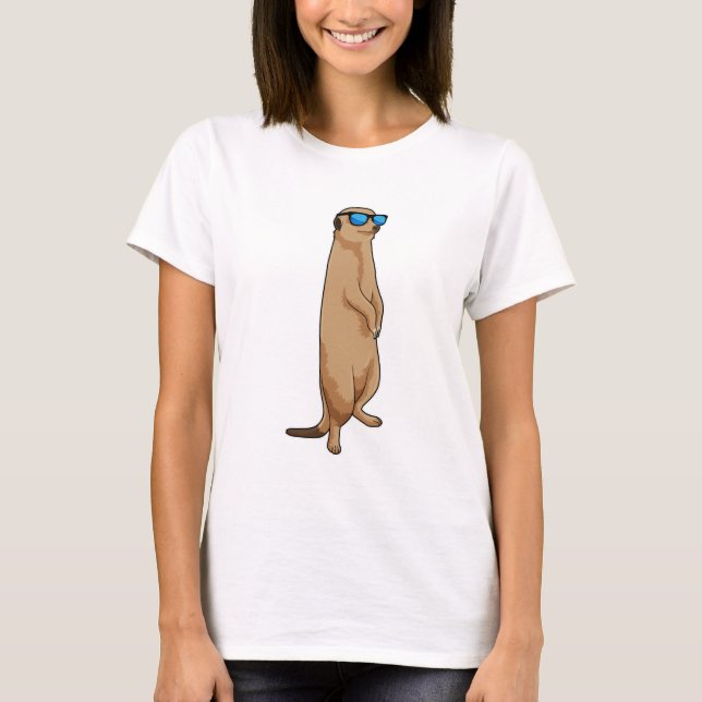 Meerkat with Sunglasses T-Shirt (Front)