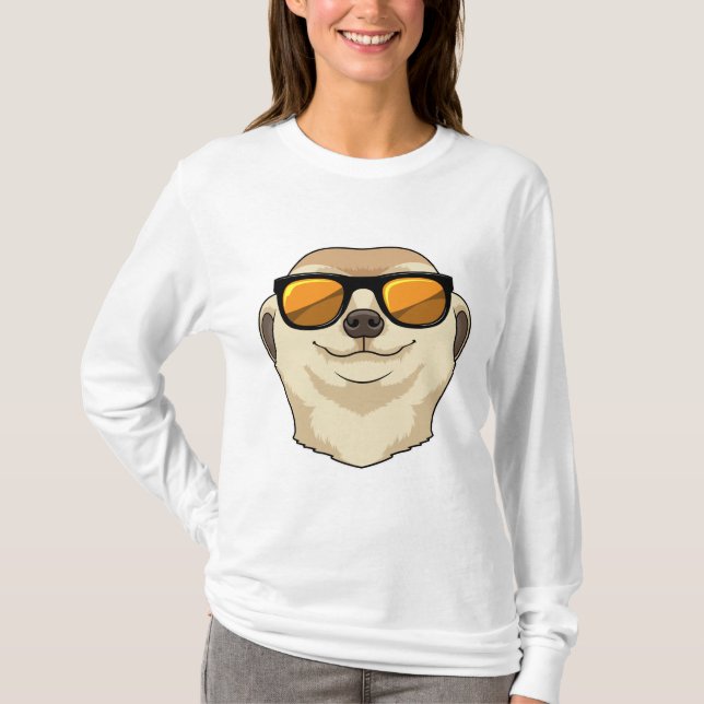 Meerkat with Sunglasses T-Shirt (Front)