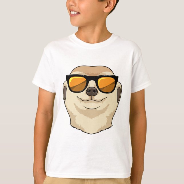 Meerkat with Sunglasses T-Shirt (Front)