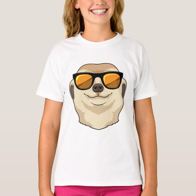 Meerkat with Sunglasses T-Shirt (Front)