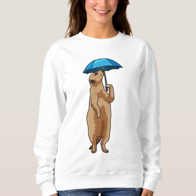 Meerkat with Umbrella Sweatshirt (Front)
