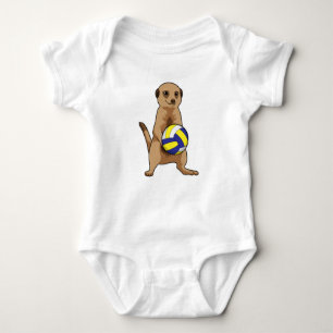 Meerkat with Volleyball Baby Bodysuit