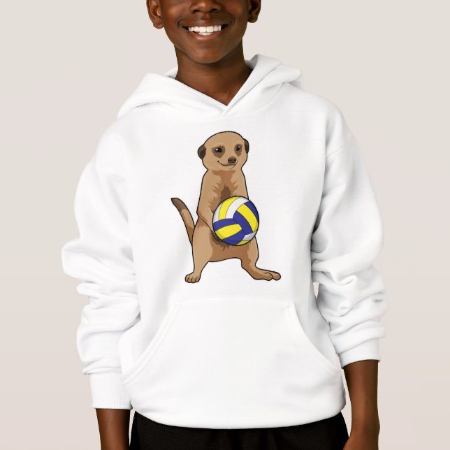 Meerkat with Volleyball Hoodie (Front)