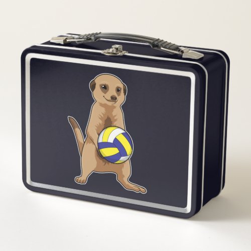 Meerkat with Volleyball Metal Lunch Box