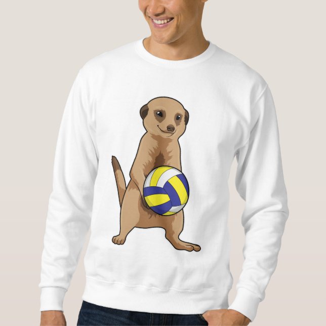Meerkat with Volleyball Sweatshirt (Front)