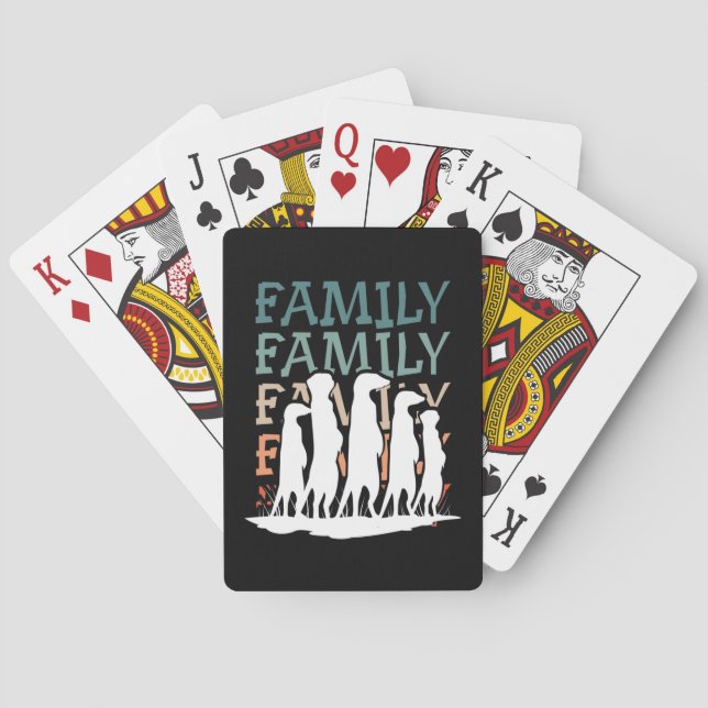 Meerkats family poker cards (Back)