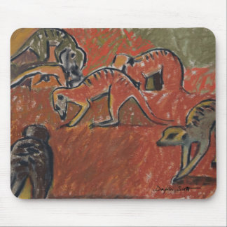 Meerkats foraging - Art mousepad