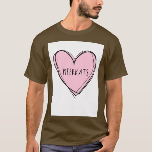 Meerkats Heart  T_Shirt