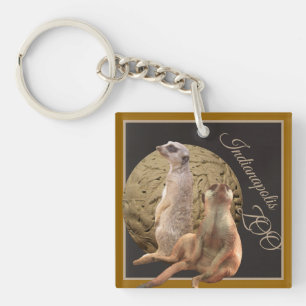 Meerkats Indianapolis Zoo Keychain